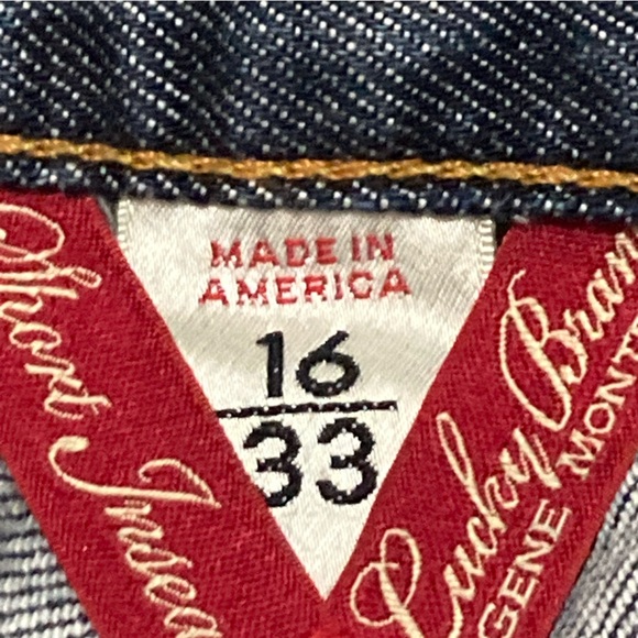 Sz 16/33 Lucky Brand Lil Maggie Distressed Blue Jeans - Picture 11 of 12